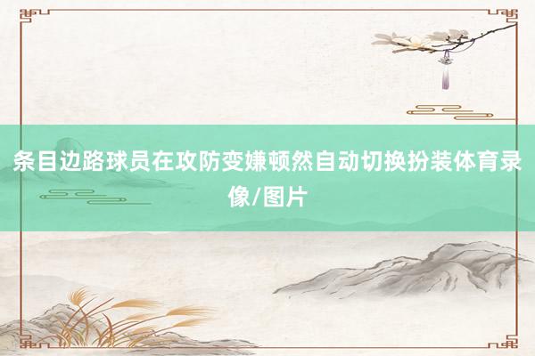 条目边路球员在攻防变嫌顿然自动切换扮装体育录像/图片