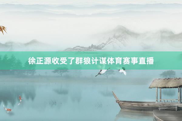 徐正源收受了群狼计谋体育赛事直播